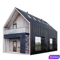 Barn houses 3D Model Vray, Corona