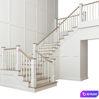 Stairs 3D Model Vray, Corona