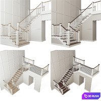 Stairs 3D Model Vray, Corona