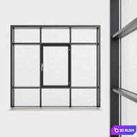 Panoramic glazing. Stained glass. 65 3D Model Vray, Corona