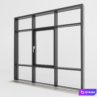 Panoramic glazing. Stained glass. 65 3D Model Vray, Corona