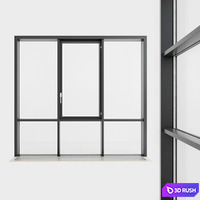 Panoramic glazing. Stained glass. 66 3D Model Vray, Corona