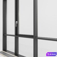 Panoramic glazing. Stained glass. 66 3D Model Vray, Corona