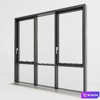 Panoramic glazing. Stained glass. 67 3D Model Vray, Corona