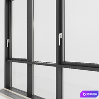 Panoramic glazing. Stained glass. 67 3D Model Vray, Corona