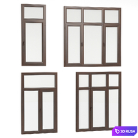 Rectangular windows, 4 sizes 3D Model Vray