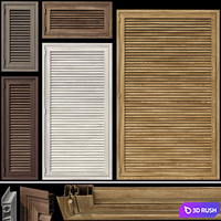 Shutter system for windows and doors 3D Model Vray, Corona