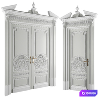 Versailles door set 3D Model Vray