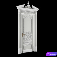 Versailles door set 3D Model Vray