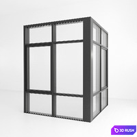 Panoramic glazing. Stained glass. 92 3D Model Vray, Corona