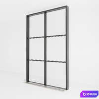 Panoramic glazing. Stained glass. 64 3D Model Vray, Corona