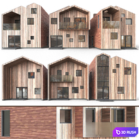 Barn houses 3D Model Corona