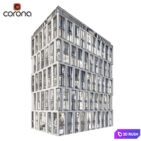 Modern office building 03 3D Model Corona