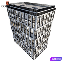 Modern office building 03 3D Model Corona