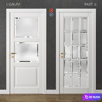Doors Lignum Volkhovets part 6 white 3D Model Vray, Corona