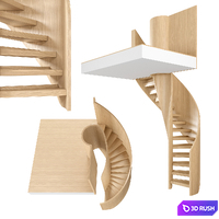Spiral staircase 1 3D Model Corona