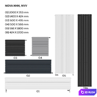 Zehnder Nova NHH NVV 3D Model Vray, Corona