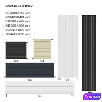 Zehnder Nova NHLLH NVLV 3D Model Vray, Corona