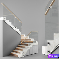 Modern interior stair 3D Model Vray