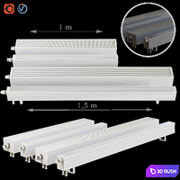 Radiator Set 3D Model Vray, Corona