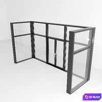 Panoramic glazing. A door. Five 3D Model Vray, Corona