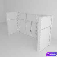 Panoramic glazing. A door. Five 3D Model Vray, Corona