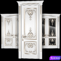 Louis door 3D Model Vray