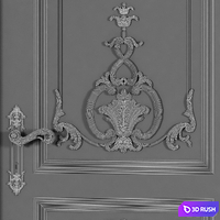 Louis door 3D Model Vray