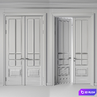 Double-leaf door 3D Model Corona