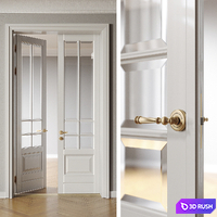 Double-leaf door 3D Model Corona