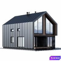 Barnhouse with carport 3D Model Corona