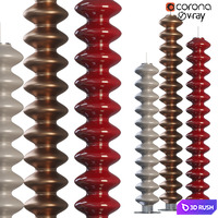 TUBES MILANO vertical 3D Model Vray, Corona