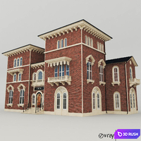 Classic House 3D Model Vray, Corona