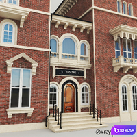 Classic House 3D Model Vray, Corona