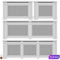 Decorative radiator screen set_07 3D Model Vray, Corona