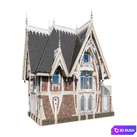 Gothic house 3D Model Vray, Corona