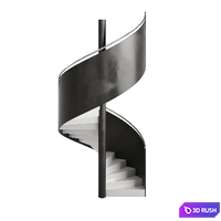 Spiral Staircase Type 5 3D Model Corona