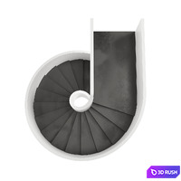 Spiral Staircase Type 6 3D Model Corona