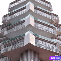 Residential Building No14 3D Model Vray, Corona
