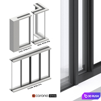 Exterior Sliding System Set 3D Model Vray, Corona