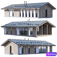 Frame modular house 120 m2 with PREFAB frame technology 3D Model Corona