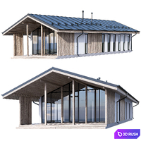 Frame modular house 120 m2 with PREFAB frame technology 3D Model Corona