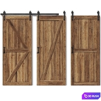 Rolling Barn Doors 3D Model Vray, Corona
