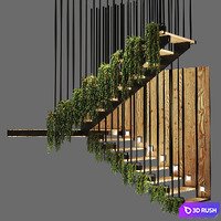 Stair 552 3D Model Vray