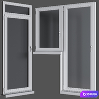 Set__plastic_windows 3D Model Vray, Corona
