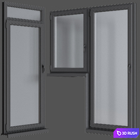 Set__plastic_windows 3D Model Vray, Corona