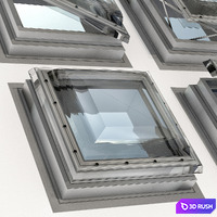 Roof window hatch aerator dormer attic skylights 3D Model Vray, Corona