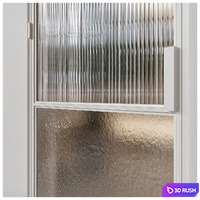 White French door 3D Model Vray, Corona
