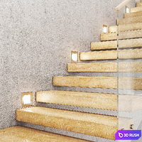 Staircase 3D Model Vray, Corona