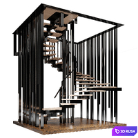 Spiral staircase 3D Model Corona